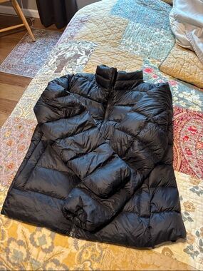 Eddie Bauer Black Down 650 Packable Puffer Jacket